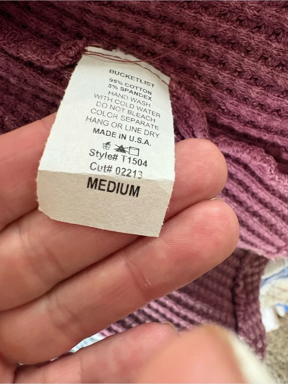 BUCKETLIST Waffle Button-Front Cardigan in Dusty Mauve